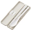 Skater CCS3SAAG-A Chopsticks & Spoon Set, Antibacterial, Dullness, Gray, Made