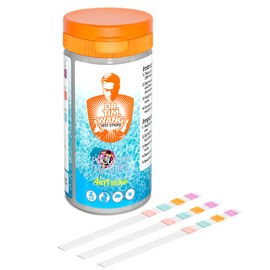 Hot Tub Test Strips, Pool and Spa Test Strips 4 in 1 Measures pH Free Chlorine and Bromine Total Alkalinity & Cyanuric Acid - 100pcs