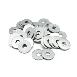 DAJING M10 Washers, 20 Pack - A2 304 Stainless Steel, 25mm OD, 10.5mm ID, 1.5mm Thickness, Perfect for Screws & Bolts, Household Repairs, DIY Projects, and More