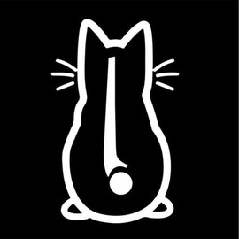 Cat Wiper Sticker, Windscreen Wiper Sticker, Funny Cartoon Kitten Decal, Car Rear Window Decal Sticker Decal, Cat Tail Car Windscreen Wiper Sticker