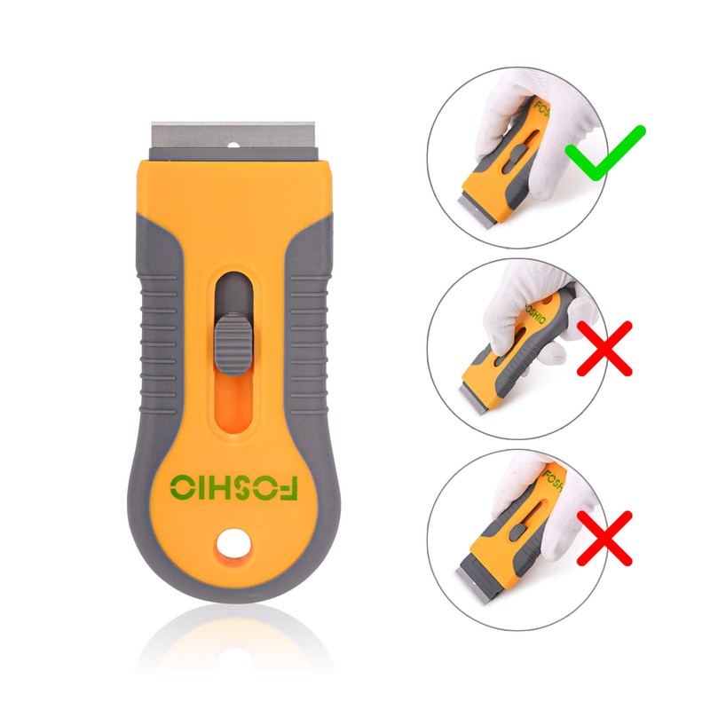 FOSHIO Plastic Retractable Razor Blade Scraper for Glass Adhesive Removing