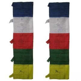 Buddhist Vertical Prayer flag | large cotton Buddhist prayer Flag 195 x 45 cm