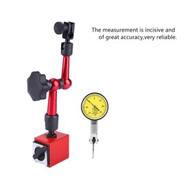 Dial Plate Dial Test Display Digital Dial Indicator and Magnetic Tripod Magnetic Measuring Stand with 0-0.8/0.01 mm Dial Gauge Central Clamping Dial Indicator Holder Measuring Device Flexible