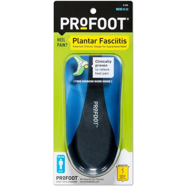 ProFoot Plantar Fasciitis Heel Insert Men's, 1 pair (Pack of 4)