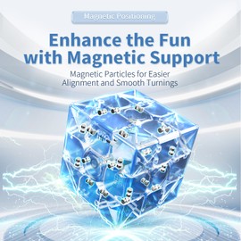 Moyu Meilong 4M 4x4 Magnetic Speed Cube, Adjustable Elasticity Magic Cube with Stickerless Shape Moves Quickly and Smoothly, Brain Teasers for Kids & Puzzle Boxes Classic Game