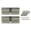 2x Cylinder Lock 80 mm Keyed Alike 40 x 40