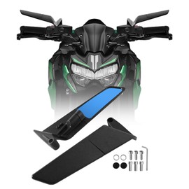 PACEWALKER Motorcycle Mirrors Universal Anti-glare Rotatable Stealth Wind Wing Side View Mirrors for Kawasaki Z400 Z650 Z900 Z1000 Duke 125 200 250 390 690 790 1290 Yamaha MT, HONDA, SUZUKI(8mm 10mm)