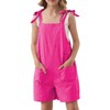 Lindanina Girls Romper Sleeveless Casual Short Overalls Summer Adjustable Tie-Up