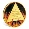 6 Year Sobriety Coin Flames Sobriety Chip AA Coins and