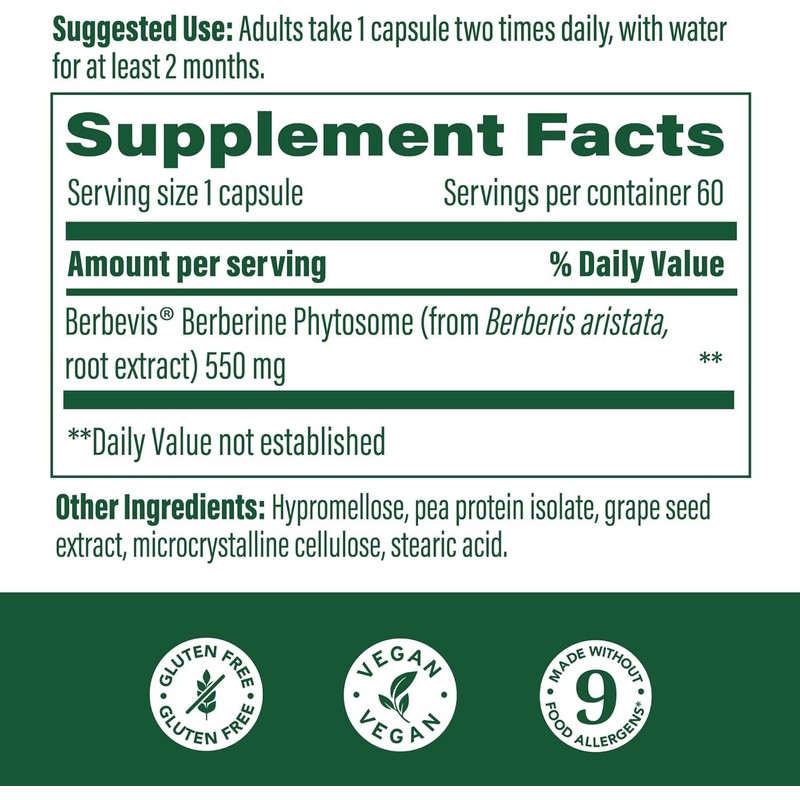 MegaFood MegaFood Berberine Phytosome - Berberine Supplement 550 mg Per