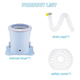 Meticuloso Manual Clothes Dryer Portable Mini Spinner Compact Spin Dryer Non electric Laundry Dryer for RV, Camping, School, Apartment, Dorm (Green)