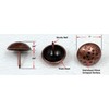 Decorative Clavos, Antique Copper Finish, Decorative Door Nails, 1 Inch
