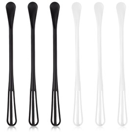 6pcs Mini Whisks, Multifunctional Small Whisks for Cooking with Ergonomic Long Handle Miniature Egg Whisk Stirrer Tiny Whisk for Milk Hot Chocolate Spreading Jam Mixing Sauces