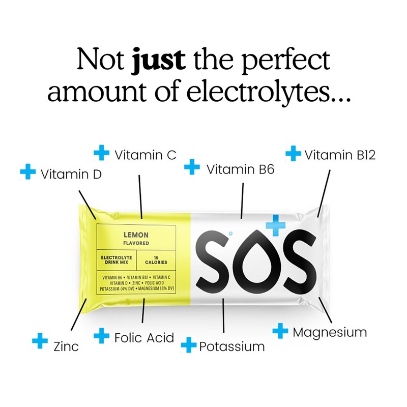 SOS Hydration Electrolyte Powder Drink Mix Packets | Daily Hydration