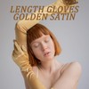 LLMSIX Satin Gloves Elbow Length Satin Gloves Stretchy Women'S Satin