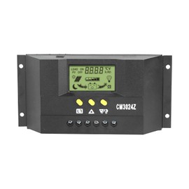 CM3024Z PWM Solar Charge Controller LCD Display Solar Panel Intelligent Controller 12V 24V30A Professional Accessories (30A)