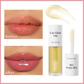 Yanqina Hydrating Lip Glow Oil - Tinted Moisturizing Lip Gloss Plumping Non-Sticky Long-Lasting Shiny Fruit Flavor Lip Stain, 0.10 Fl Oz (Honey)