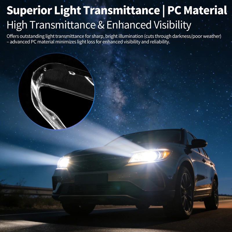 HOPESPANNER Headlight Lens Cover Headlight Headlamp Lense Clear Lens Cover