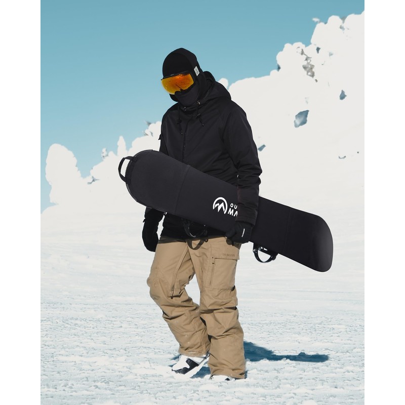 OutdoorMaster Snowboard Sleeve Soft Cover Case with Rubber Bumpers -