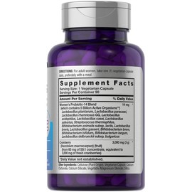 Probiotic for Women with Cranberry – 90 Capsules | Supports Digestive Health, Urinary Tract, Immune System & Overall Female Wellness Supplement