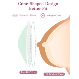 MOMUSE Organic Reusable Nursing Pads, Pack of 12, Soft 4-Layer Fabric & Super Absorbent, Breathable Nursing Pads, Washable Nursing Pads for On the Go