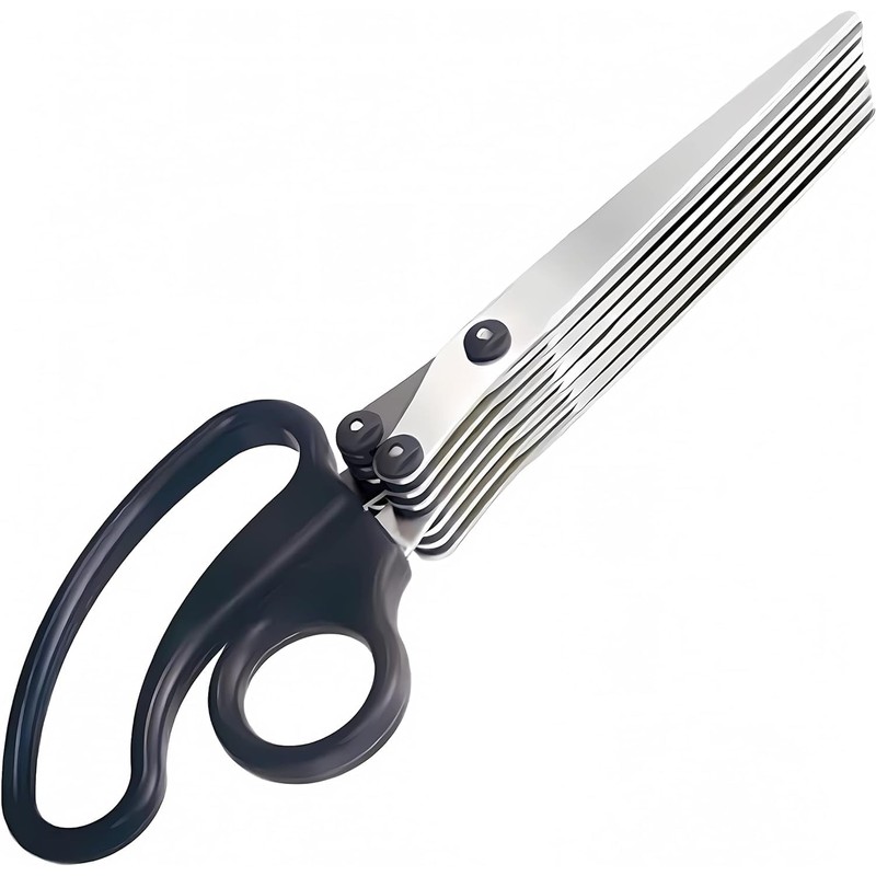 Sun-Star Stationery 7-Blade Shredder Scissors 200mm S3711455 Black