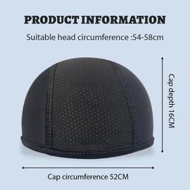 XENQITO 2 Sets of Skull Cap Running Hat Cycling Hat Bicycle Base Hat Thin Summer Moisture Wicking Breathable Inner Lining Skull Hat for Men Women Jogging Running Hat, multicoloured