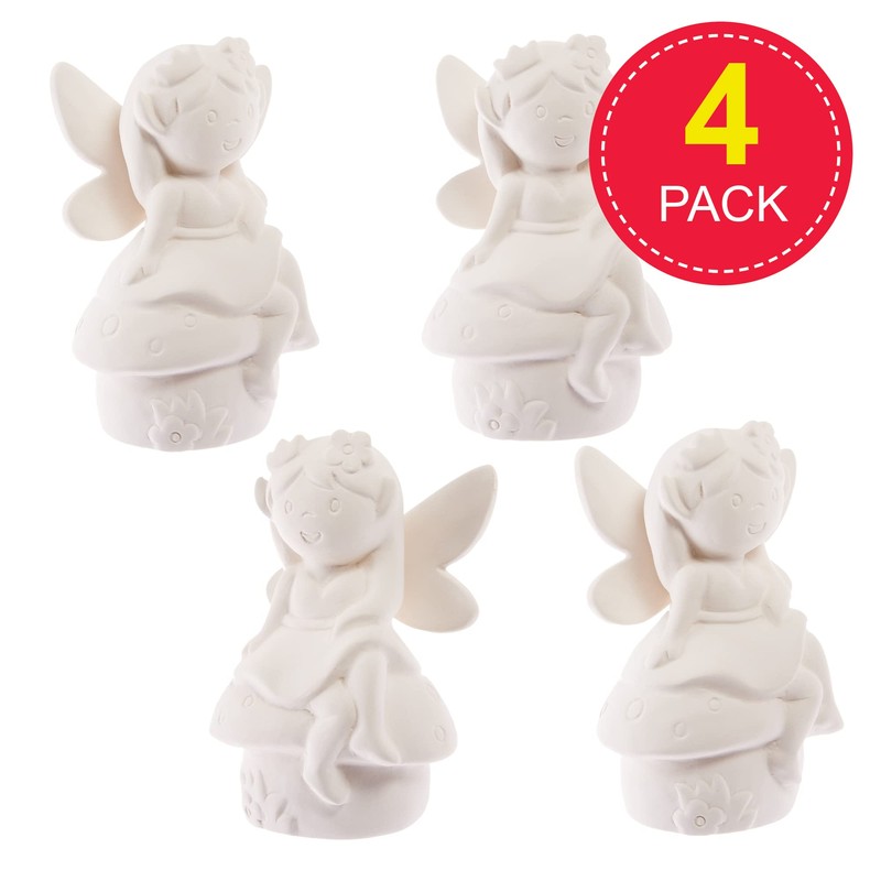 Baker Ross FX590 Ceramic Garden Fairies - Box of 4,