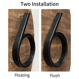 Weforu Modern House Number Sign, 4.92 Inch Door Numbers Signage Plaque Street Home Address Numerals Zinc Alloy 12cm (6)