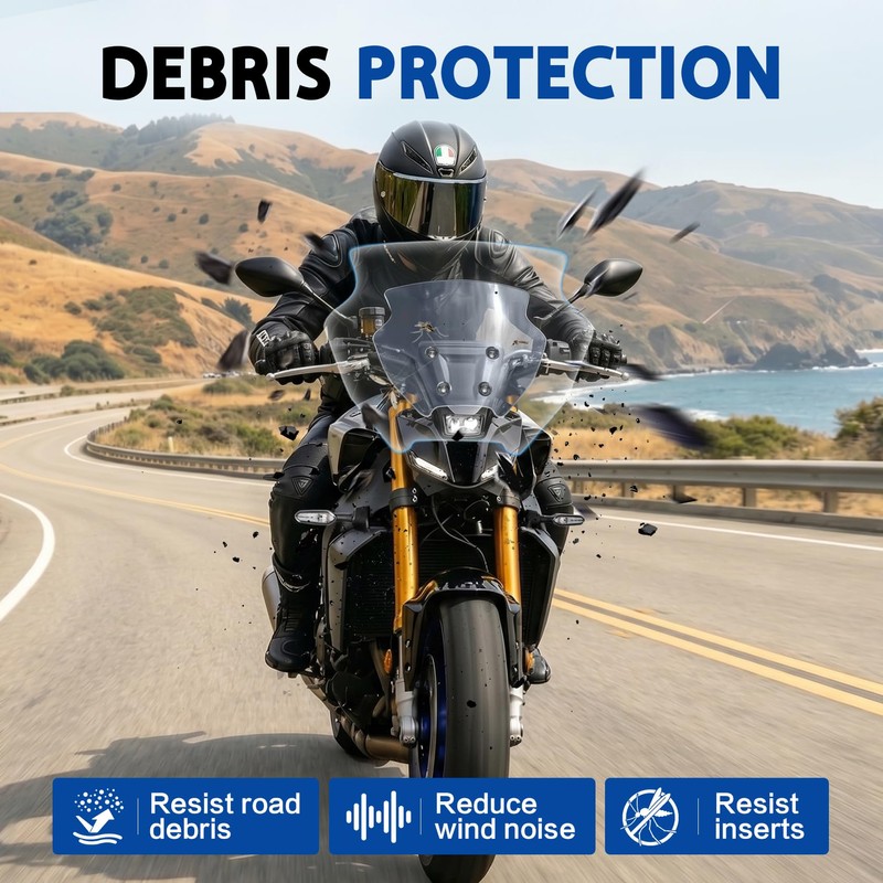 Double Bubble Windshield Fit for MT-09 MT09 SP 2021-2023, Smoke
