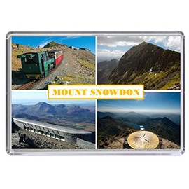 Mount Snowden United Kingdom Wales Souvenir Acrylic Fridge Magnet (Standard: 70x45mm)