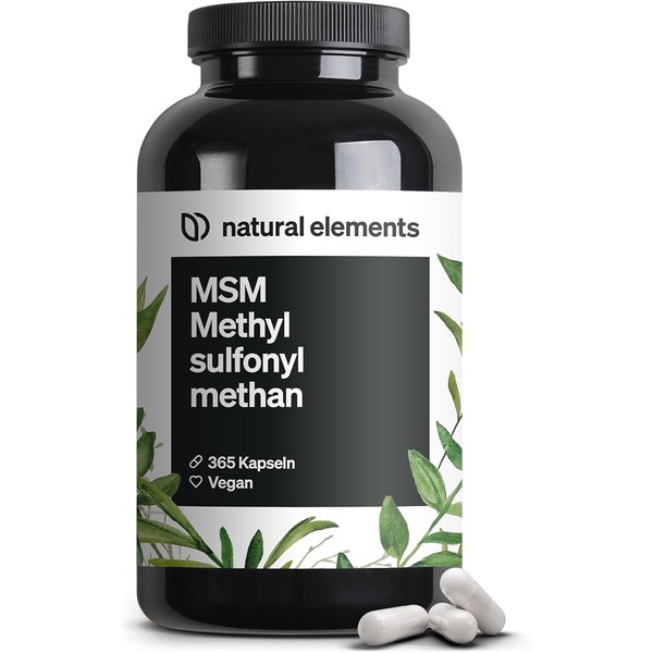 MSM Capsules, 365 Vegan Capsules, Laboratory Tested, 1600 mg, Methylsulfonylmethane