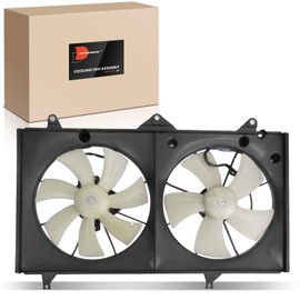 A-Premium Engine Radiator Cooling Fan Assembly Compatible with Select Toyota Models - Camry 2002 2003 2004 2005 2006 2.4L - Replace# 16361-0H010, 1636374370