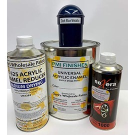 PMI Acrylic Enamel Single Stage Paint Kit (Gallon Kit, Dark Blue Metallic)