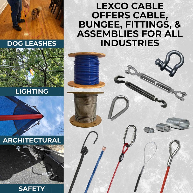 Lexco Cable 3327316CCNG 250' Spool of 3/16" Neon Green PVC