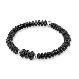 Believe London Hematite Therapy Bracelet With Jewelry Bag & Meaning Card | Strong Elastic | Precious Natural Stones