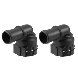 X AUTOHAUX Engine Coolant Hose Connector for VW Caddy 2C 2K SA - 2 Pcs Black