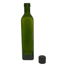 Meliars Botella Cuadrada Aceitera Verde 500 Ml C/tapa  (12pzs)