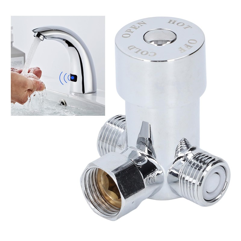 Brass Hot Cold Water Mixing Valve, G1/2 Faucet Temperature Mixer