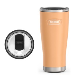 THERMOS ICON SERIES, Stainless Steel Cold Tumbler with Slide Lock, 24 Ounce, Melon