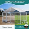 MAGIC UNION Large Dog Kennel with Rotating Feeder Bowls, Outdoor
