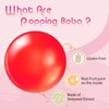 J WAY Bursting Popping Strawberry Boba Pearls, Strawberry Syrup, Non-Dairy,