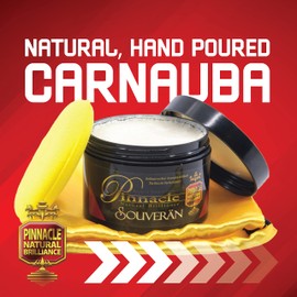 Pinnacle Natural Brilliance Souveran Wax | Hand-Poured Carnauba Wax for Deep, Rich Shine | Enhances Gloss & Clarity for Stunning Paint Finish | PIN-312-S | 3oz