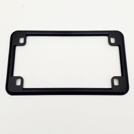 Textured Black 7”x4” US Motorcycle License Plate Frame/Mount – Powder Coated Metal Frame, Built to Last – 7-1/4”x4-1/4” Overall Dimensions (5-3/4”x2-3/4” Center-to-Center Mounting Holes)