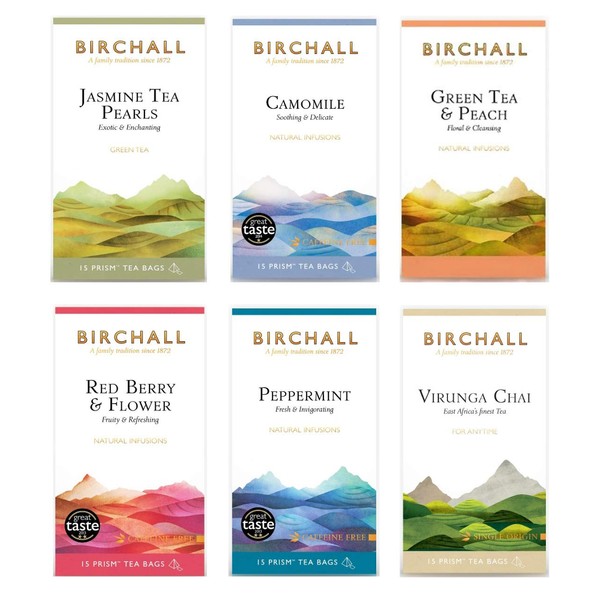 Birchall Tea- Pack of 6 Tea Bags with Flavors of