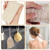 4pcs Bubble Net, Cotton Linen Soap Bag, Natural Products Beige