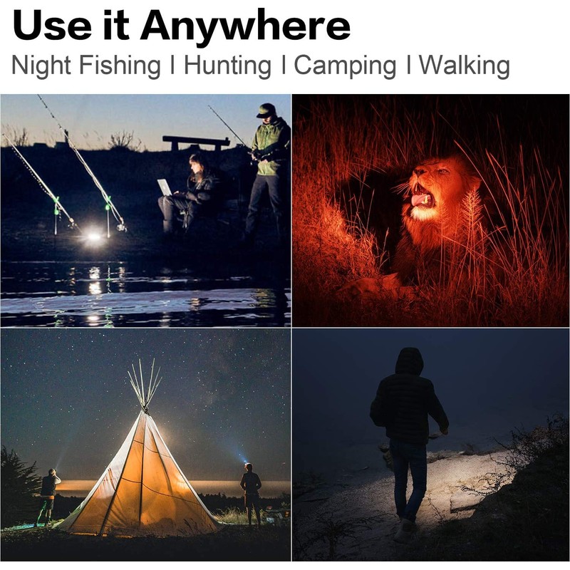 BUYSIGHT Rechargeable Spotlight Flashlight, Hand held Spotlight 800 lumens Waterproof