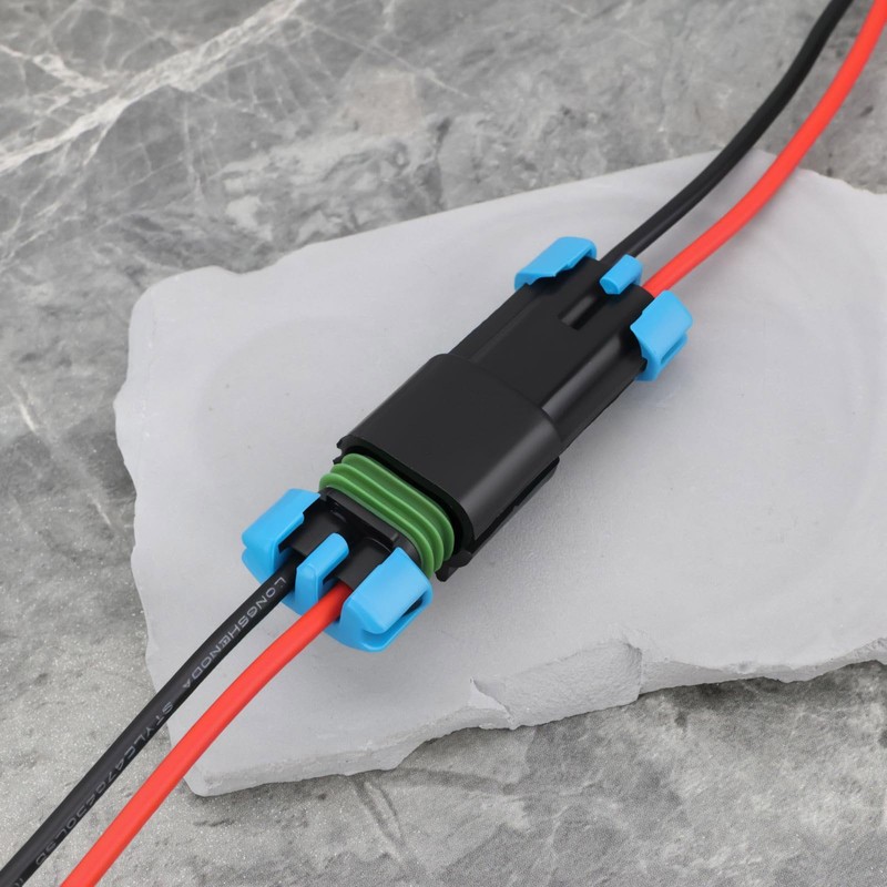 Micro Traders 4PCS 2-Pin Car Fan Plug Wiring Harness Male