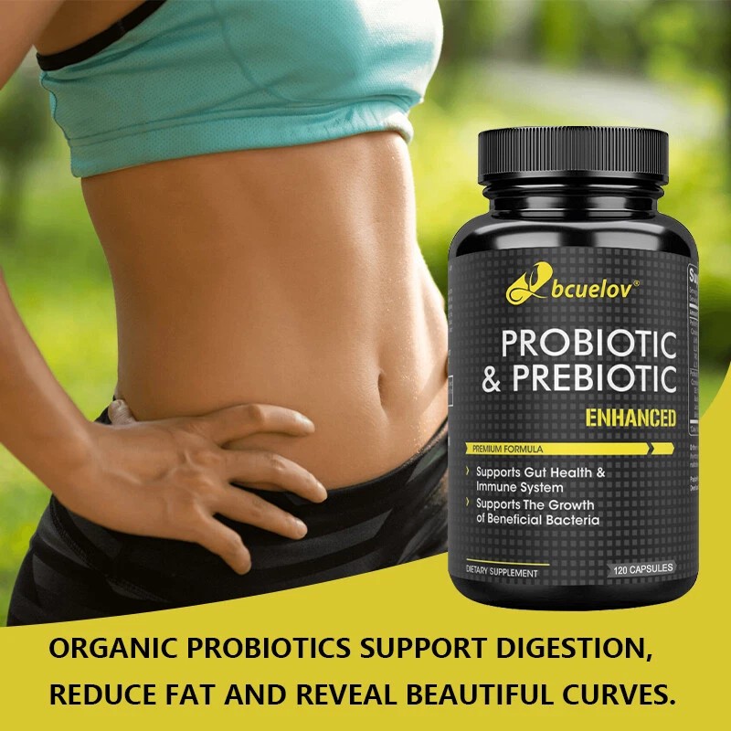 Bcuelov Probiotic and prebiotic capsules - promote gut health, immune