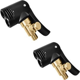 2Pcs Bike Pump Adapter Presta Valve Adapter Dual Head Bike Track Pump Tyre Air Pump Valve Adapter Bicycle Pump Connector Head Accessories